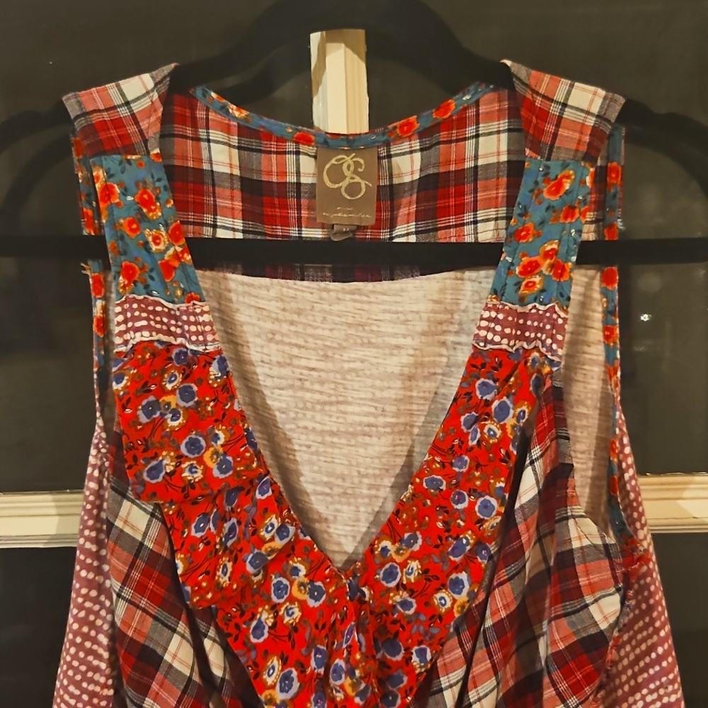 One September/ Anthro Top. Mixed Fabric - Picture 3 of 6